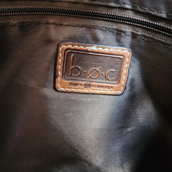 BOC Born Concept Purse Cross Body Boho Shoulder Bag Embossed Saddle Brown - Picture 14 of 16